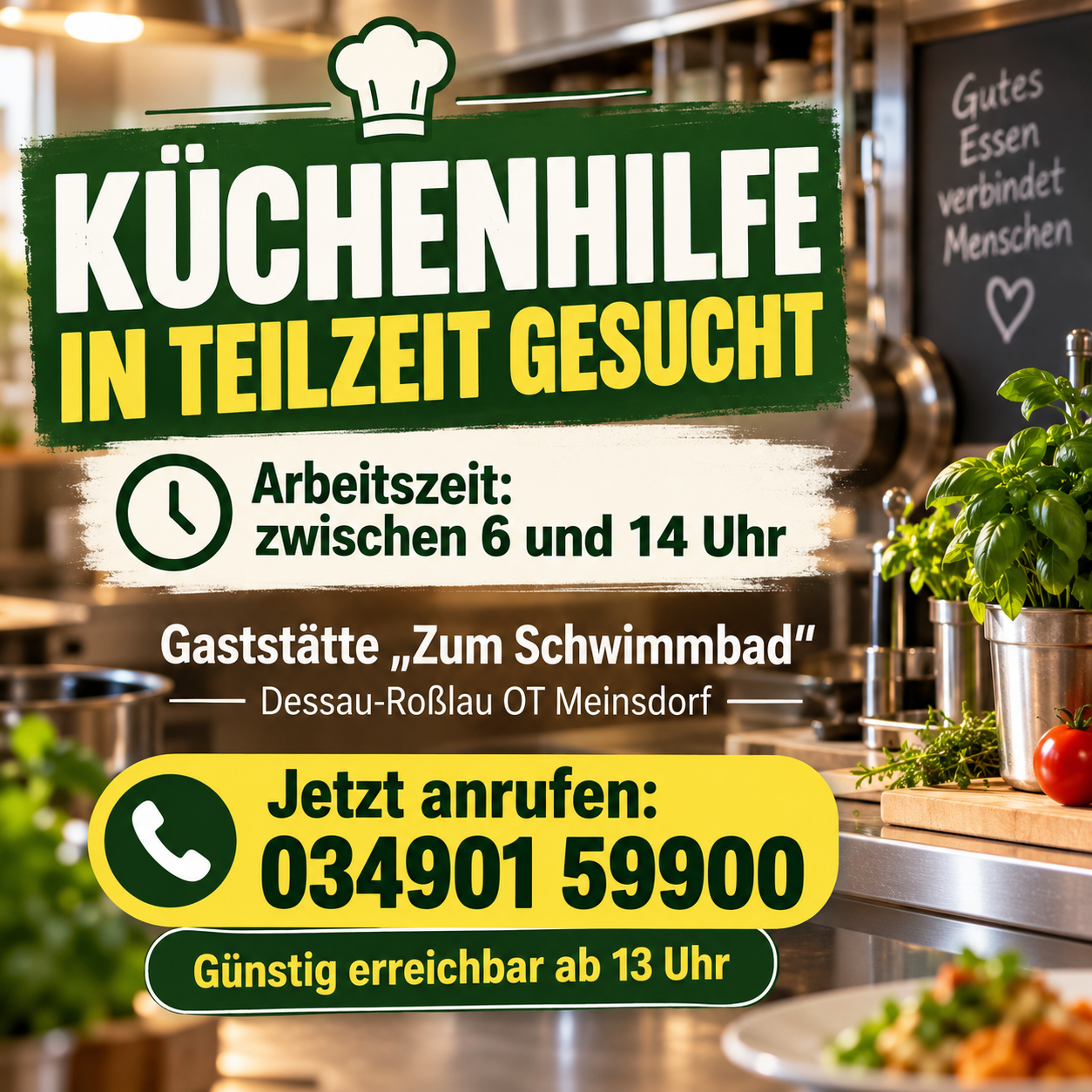 Kioskbetrieb eingeschränkt – Gaststätte Zum Schwimmbad